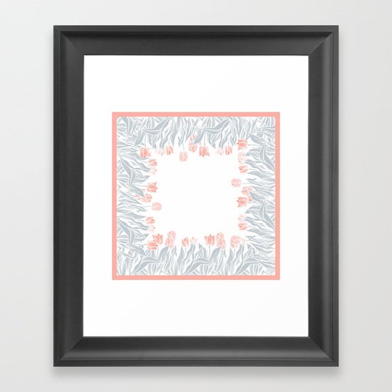 Tulip pattern Framed Art Print