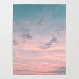 Pink and Blue Skyscape Poster