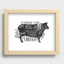 Cow Recessed Framed Print