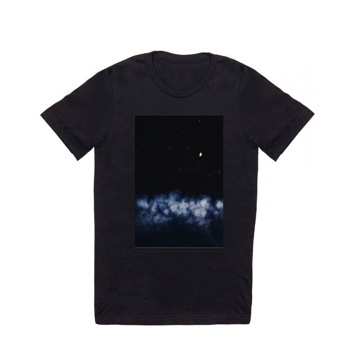 Contrail moon on a night sky T Shirt