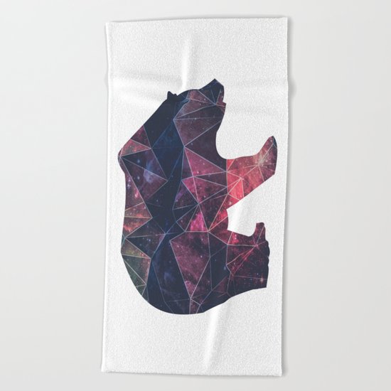 Bear - Geometric Galaxy Beach Towel