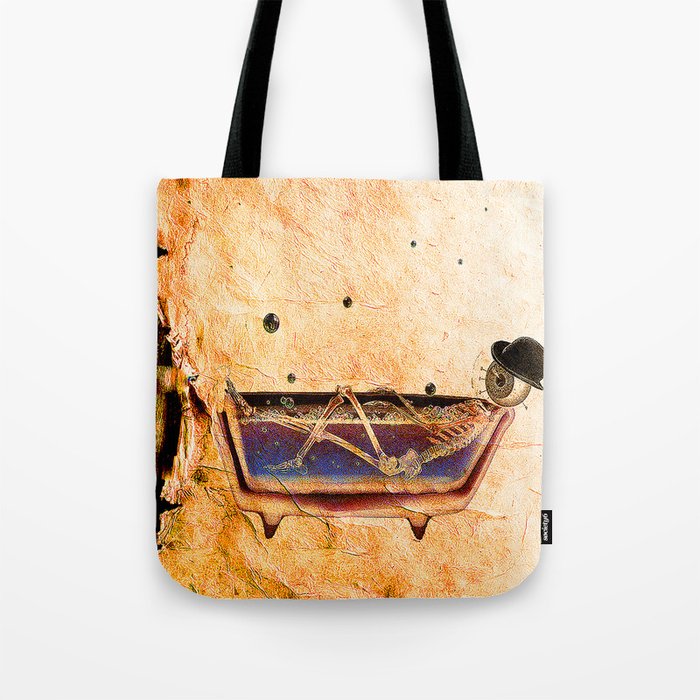 Monsieur Bone In The Bathroom Tote Bag By Ganech Society6 Monsieur Bone In The Bathroom Tote Bag