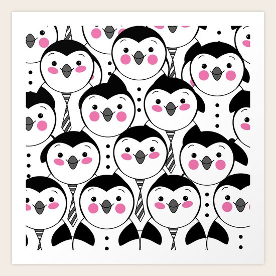 cute penguin Art Print