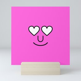 type face: love pink Mini Art Print
