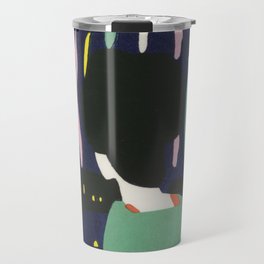 Fireworks Woodblock Art by Takehisa Yumeji  Travel Mug