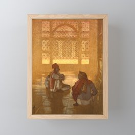 Fatehpur Sikri by Yoshida Hiroshi - Japanese Vintage Ukiyo-e Woodblock Painting Framed Mini Art Print