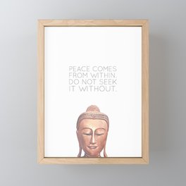 Peace Comes From Within Framed Mini Art Print