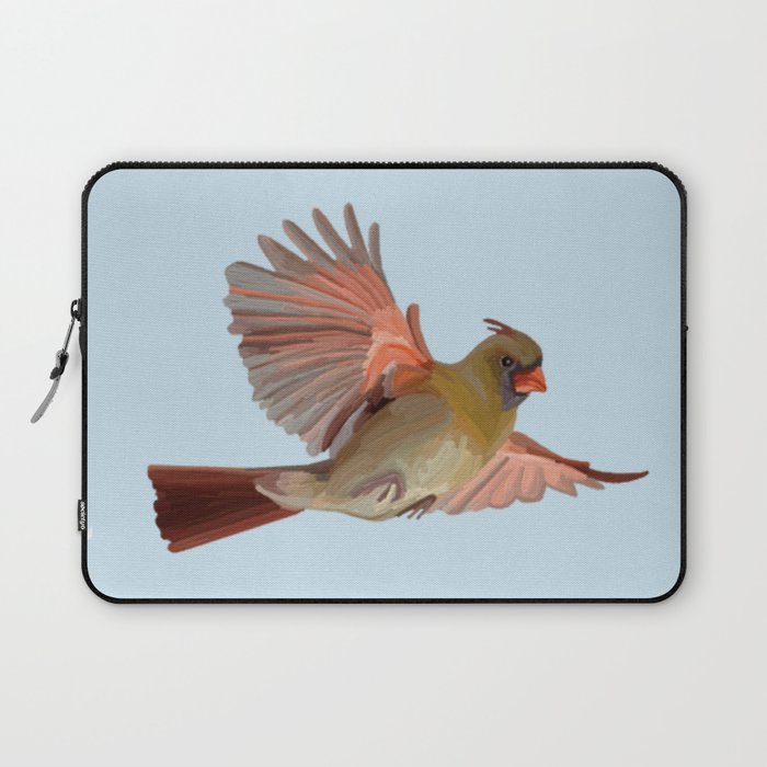 Female Cardinal Illustration Laptop Sleeve