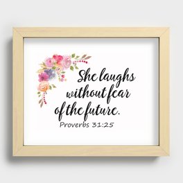 She Laughs Recessed Framed Print