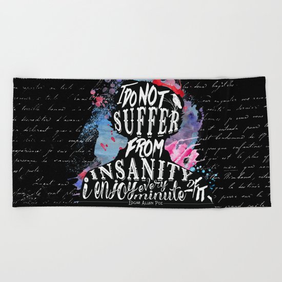 Poe - Insanity Beach Towel