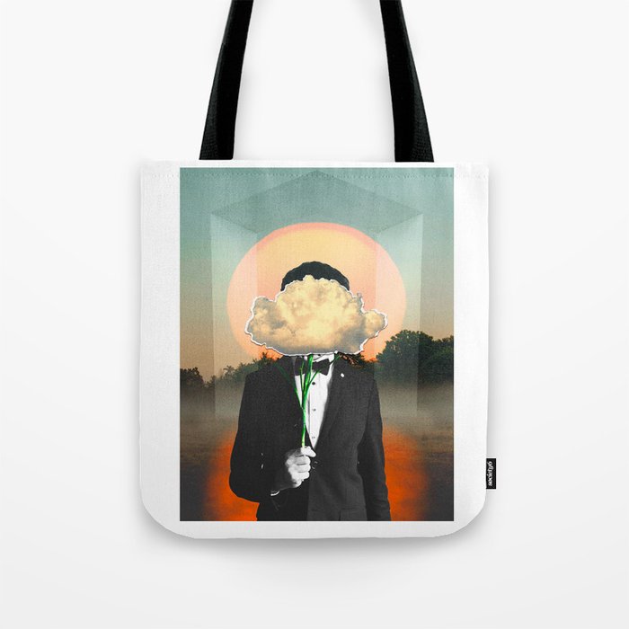 '' Cloud Bouquet '' | Surreal Collage Art | Vintage / Retro / Abstract Tote Bag