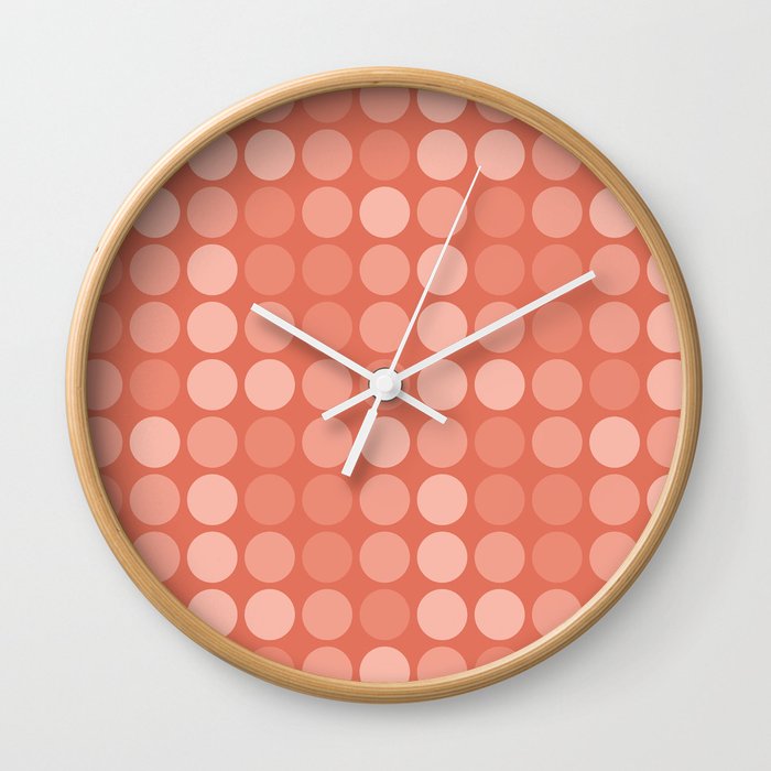 Simple Shapes Pattern. Terracotta. Wall Clock