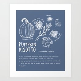 Pumpkin risotto recipe Art Print