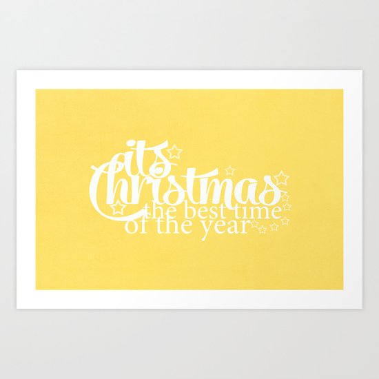 Its Christmas {Gold} Art Print