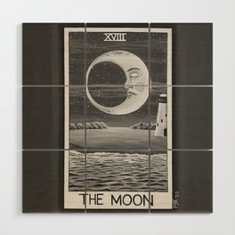 The Moon Tarot Card Wood Wall Art