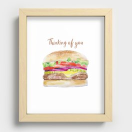 Hamburger (Thinking of You) Recessed Framed Print