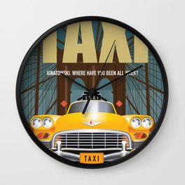 Taxi TV Series Poster Wall Clock