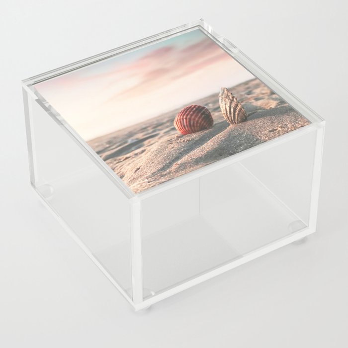 Seashell in the Sand Acrylic Box