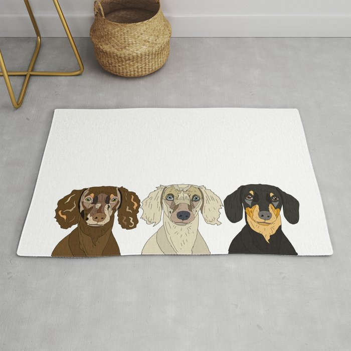 Triple Doxies Rug