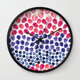Berry bliss | Watercolor Wall Clock