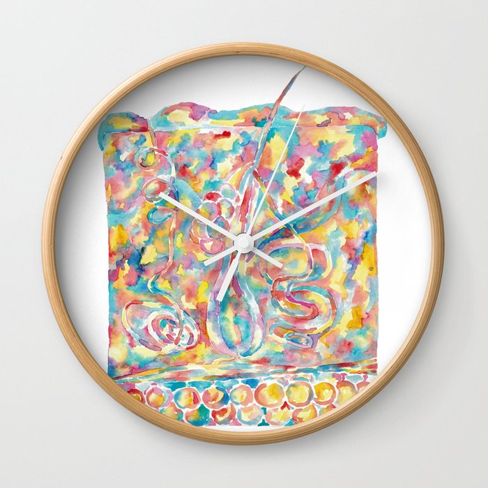 Hair follicle and glands of the skin Histology Epidermis Print Wall Clock
