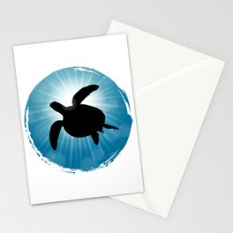 Sea Turtle Underwater Aquatic Animals Stationery Card