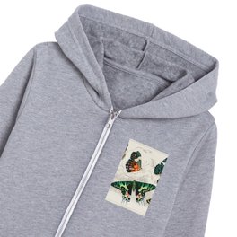 Collection of Various Butterflies from A history of the earth and animated nature (1820) by Oliver G Kids Zip Hoodie
