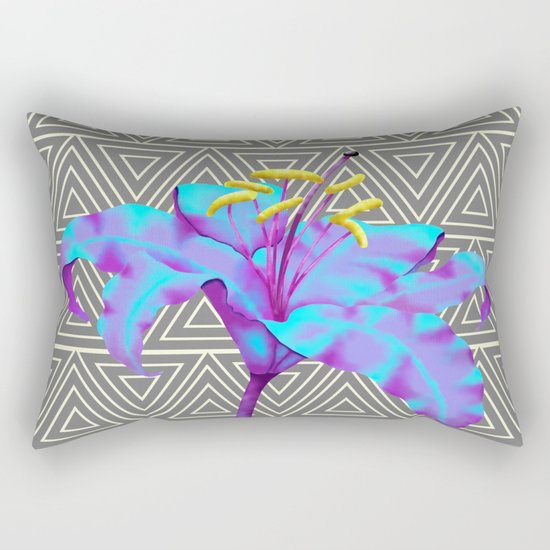 Geometric Lily Rectangular Pillow