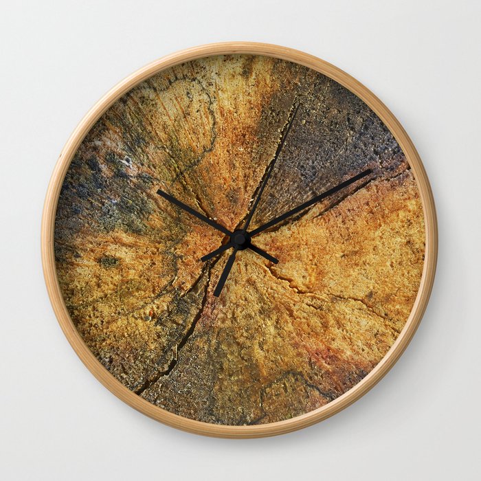 Industrial Urban Slice of Reclaimed Wood Wall Clock