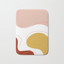 Abstract Shapes Digital Wallpaper, Geometric seamless pattern, Neutral Tones Paper Abstract Background Bath Mat