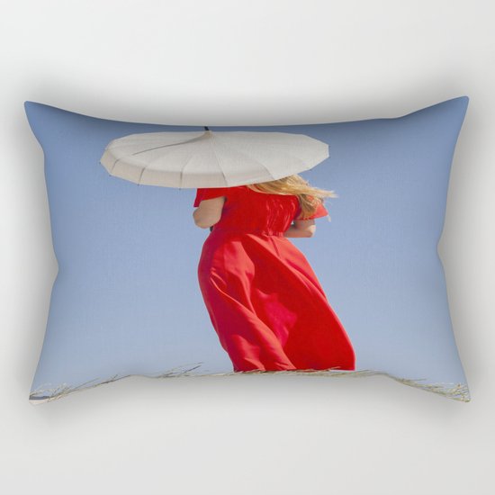 Lady in Red II Rectangular Pillow