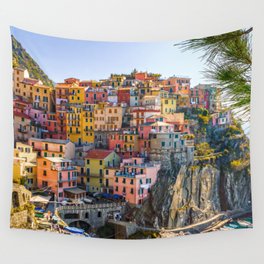 Italy Photography - Colorful Houses In Manarola Wall Tapestry