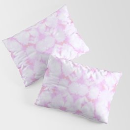 Pink and white grid watercolor Pillow Sham
