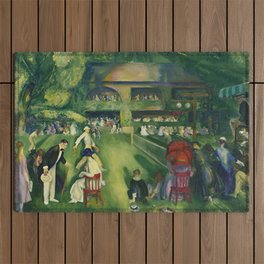 George Wesley Bellows "Tennis at Newport (1920)" Outdoor Rug