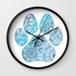 Paw print mandala Wall Clock