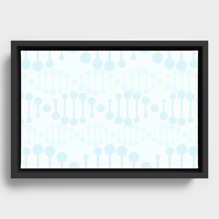 DNA genetics seamless pattern. Blue background. Chromosomal genetic spiral illustration Framed Canvas