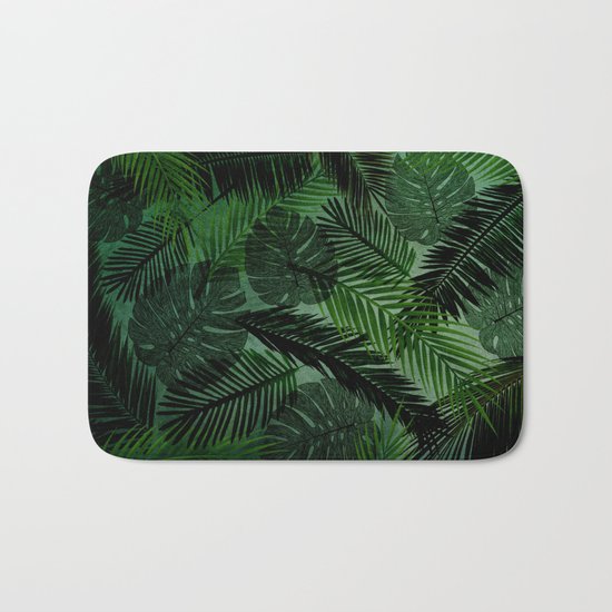 Green Foliage Bath Mat