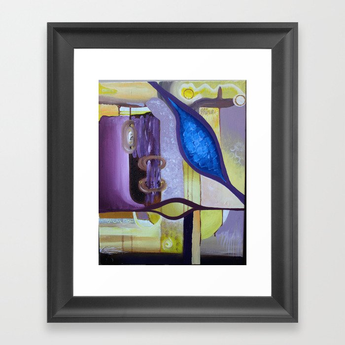 'retro realms from the future' Original Painting by charlene julie Framed Art Print