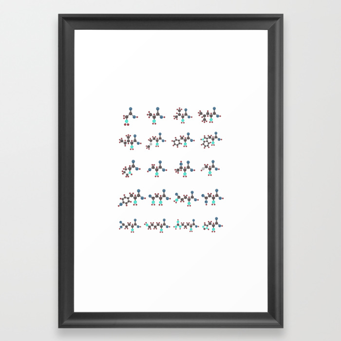 Amino Acids Framed Art Print By Sandraculliton Society6