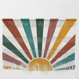 Multicolor retro Sun design 7 Wall Hanging
