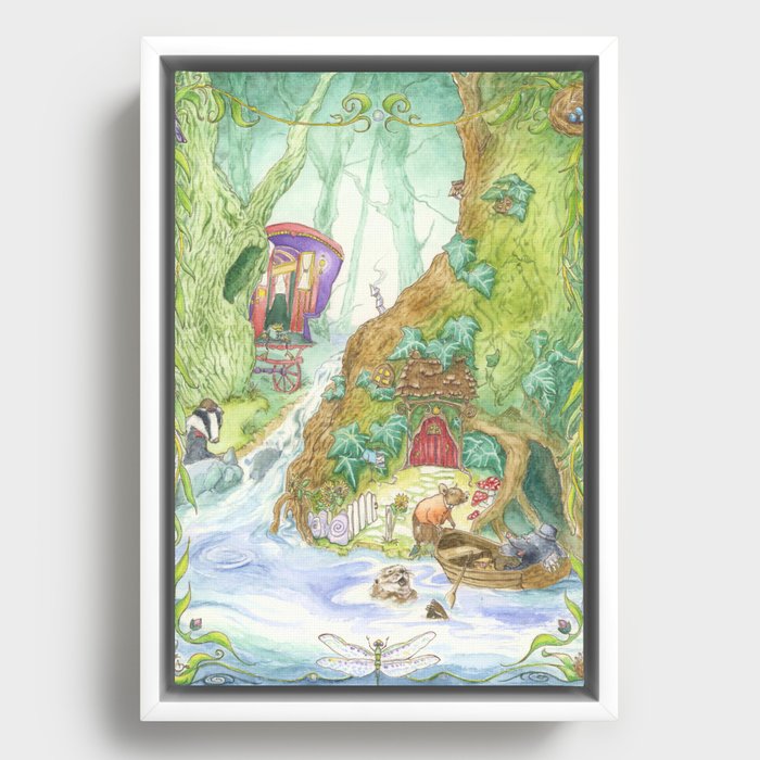 The Wind in the Willows Framed Canvas