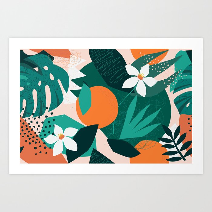Wild oranges Art Print