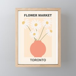 Flower Market | Toronto, Ontario | Floral Art Poster Framed Mini Art Print