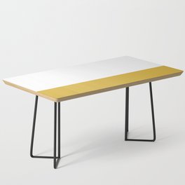 Mustard Yellow and White Solid Color Block Coffee Table