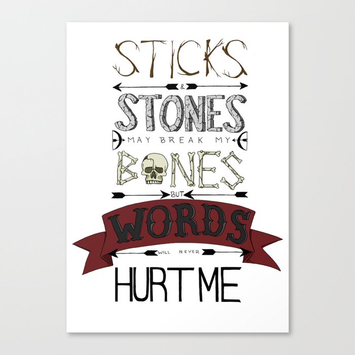 Sticks & Stones Canvas Print
