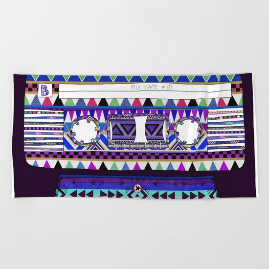 Mix Tape # 10 Beach Towel