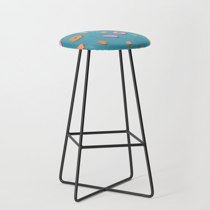 Color confetti pattern 7 Bar Stool