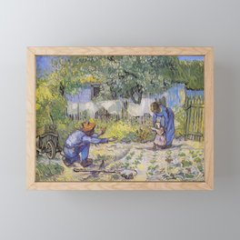 Vincent Van Gogh First Steps 1889 Framed Mini Art Print