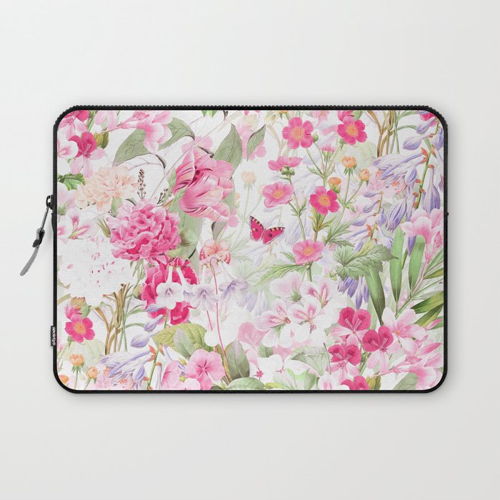 Vintage & Shabby Chic - Pastel Spring Flower Medow Laptop Sleeve