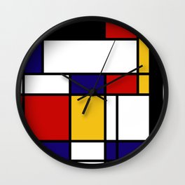 Mondrian Shape Art Wall Clock